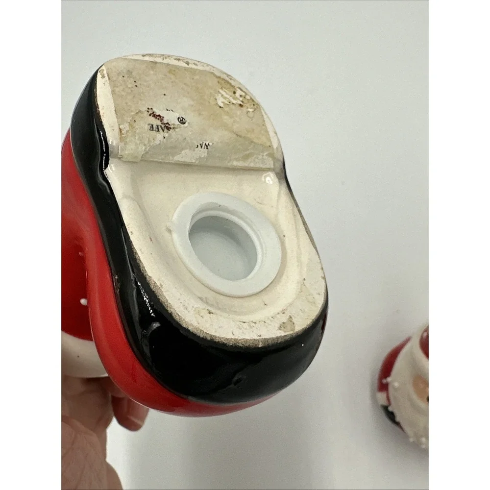 Santa and Boot Salt and Pepper Shaker Novelty Christmas Holiday Decoration Decor